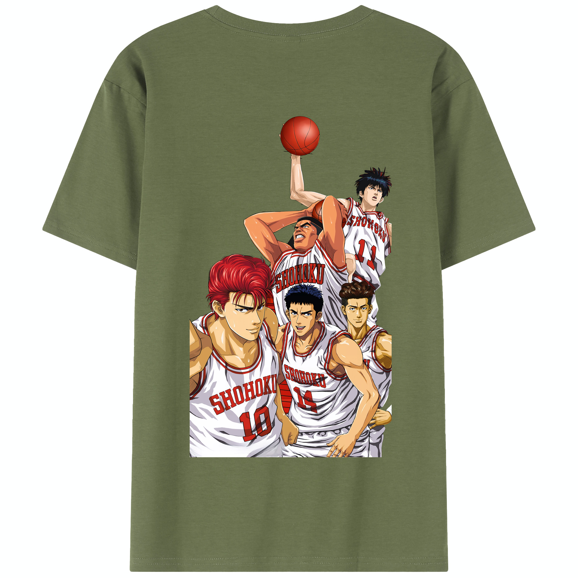 SLAM DUNK／スラムダンク 綿100％半袖Tシャツ（背面プリント）